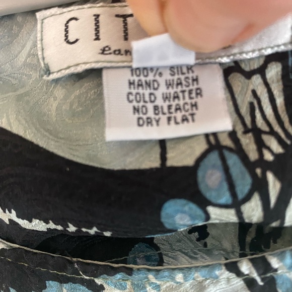 Citron for Santa Monica 100% Silk Short Sleeve Maxi Dress Medium - Picture 4 of 6